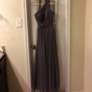 Grey bridesmaids dress by W too (Watters)